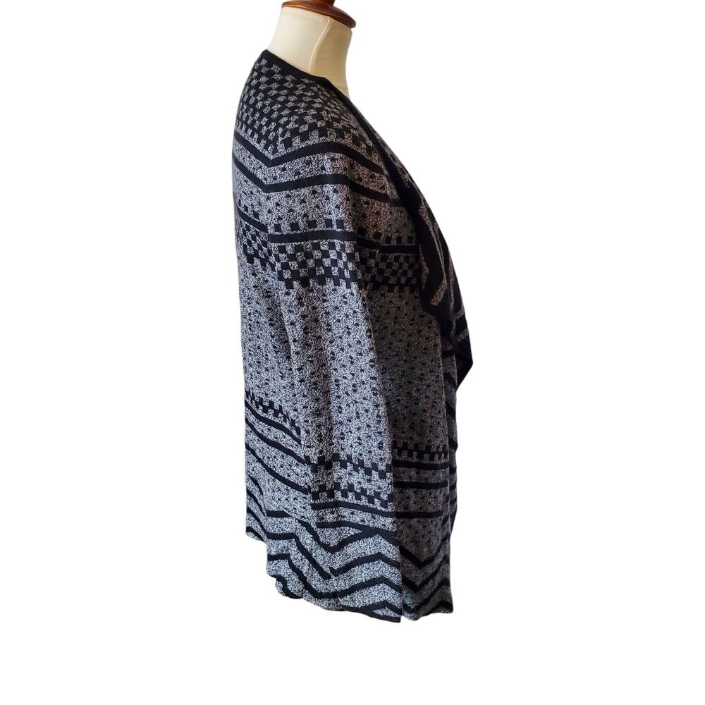 Smartwool Stripe Check Pattern Open Front Cardiga… - image 2